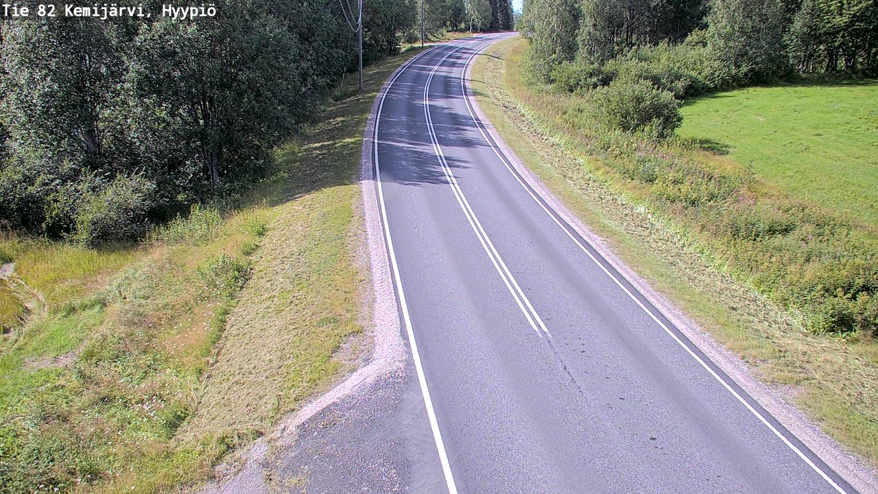 Weather Camera Image Road 82 Kemijärvi, Hyypiö, Kemijärvi, Lappi
