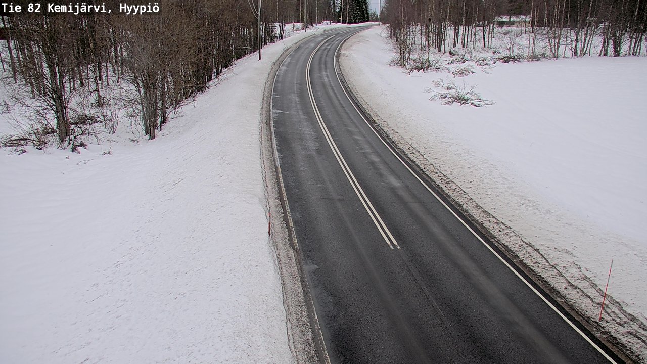 Weather Camera Image Road 82 Kemijärvi, Hyypiö, Kemijärvi, Lappi