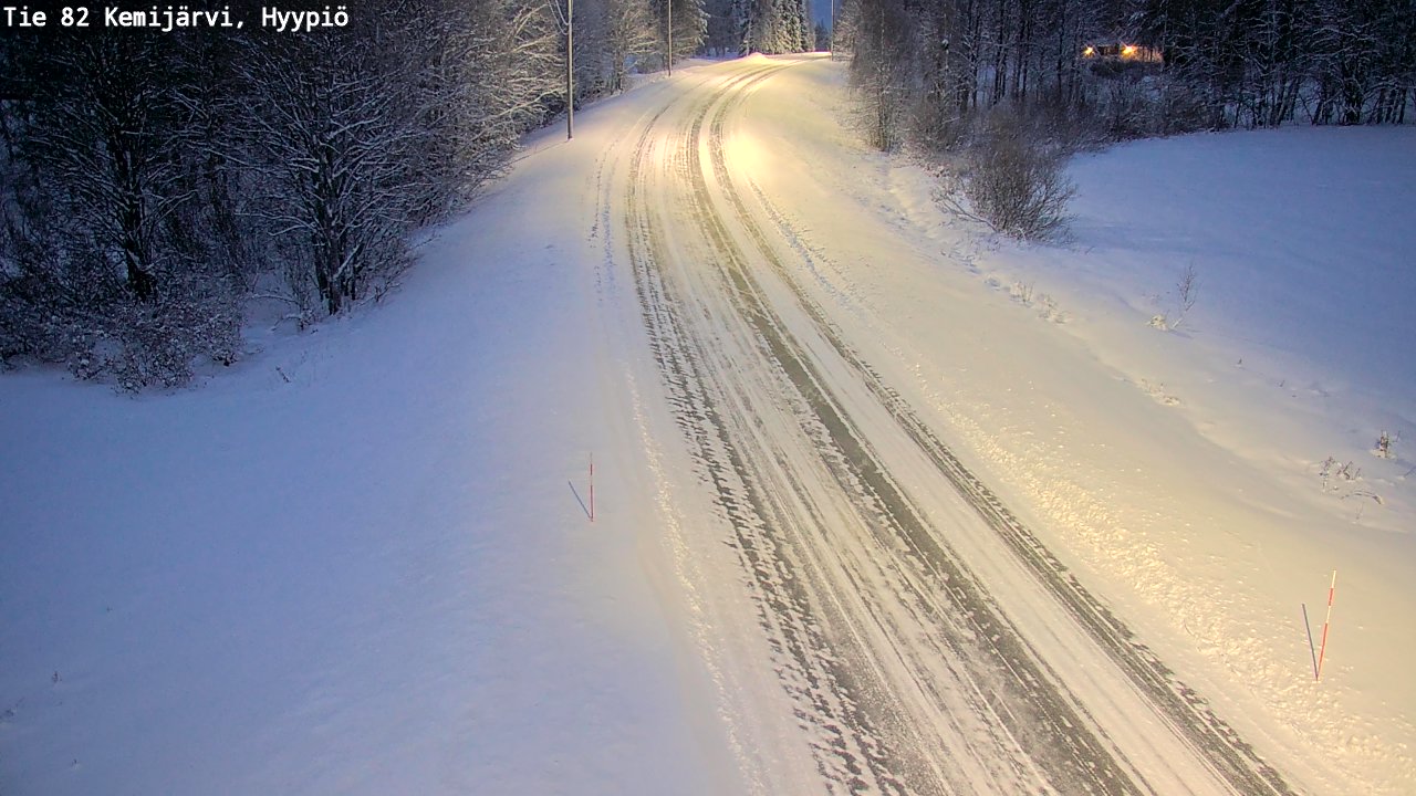 Weather Camera Image Väg 5 Kemi träsk, hyypiö, Kemijärvi, Lappi