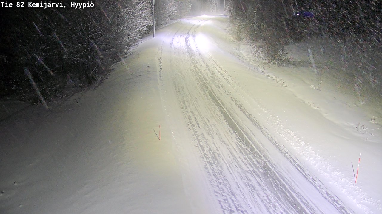 Weather Camera Image Väg 5 Kemi träsk, hyypiö, Kemijärvi, Lappi