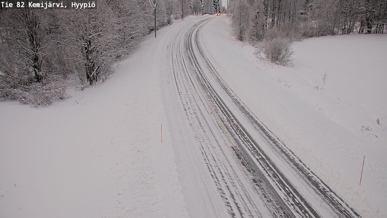 Weather Camera Image Road 82 Kemijärvi, Hyypiö, Kemijärvi, Lappi