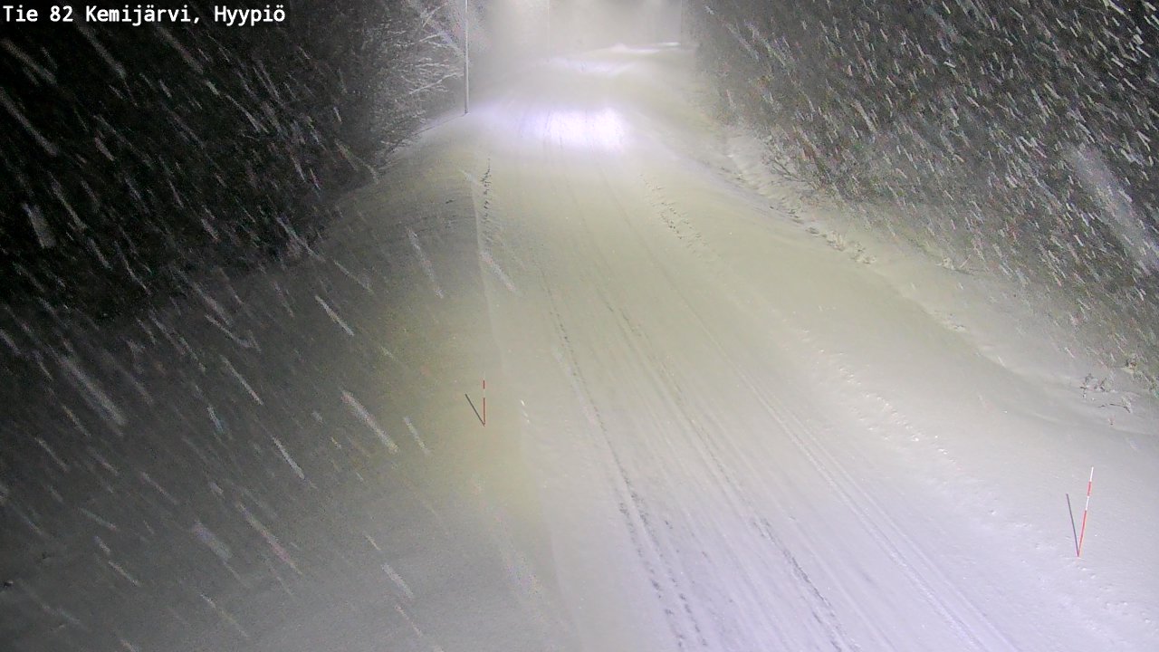 Weather Camera Image Väg 5 Kemi träsk, hyypiö, Kemijärvi, Lappi