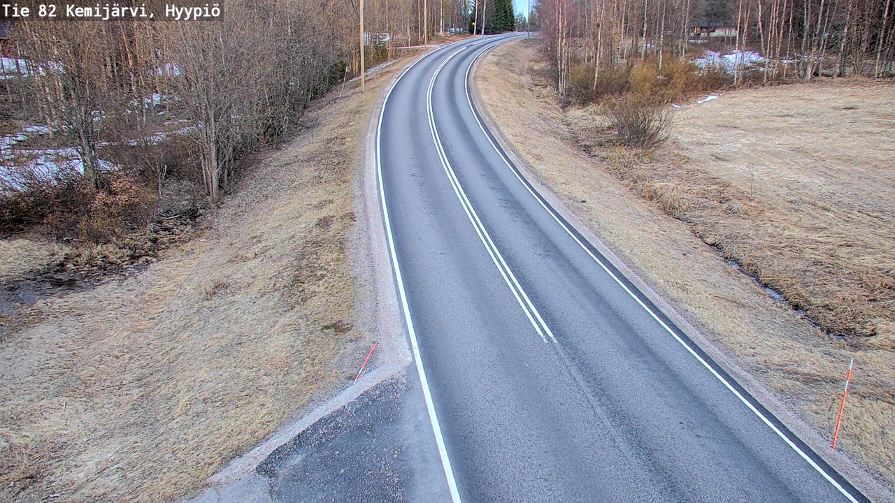 Weather Camera Image Road 82 Kemijärvi, Hyypiö, Kemijärvi, Lappi
