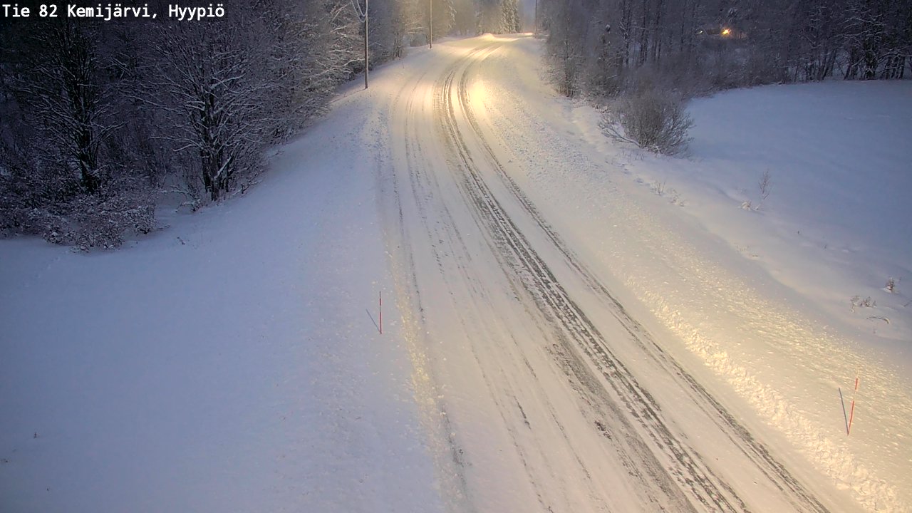 Weather Camera Image Road 82 Kemijärvi, Hyypiö, Kemijärvi, Lappi