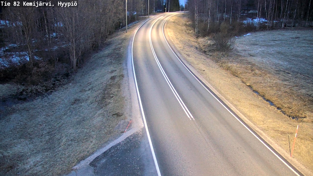 Weather Camera Image Road 82 Kemijärvi, Hyypiö, Kemijärvi, Lappi
