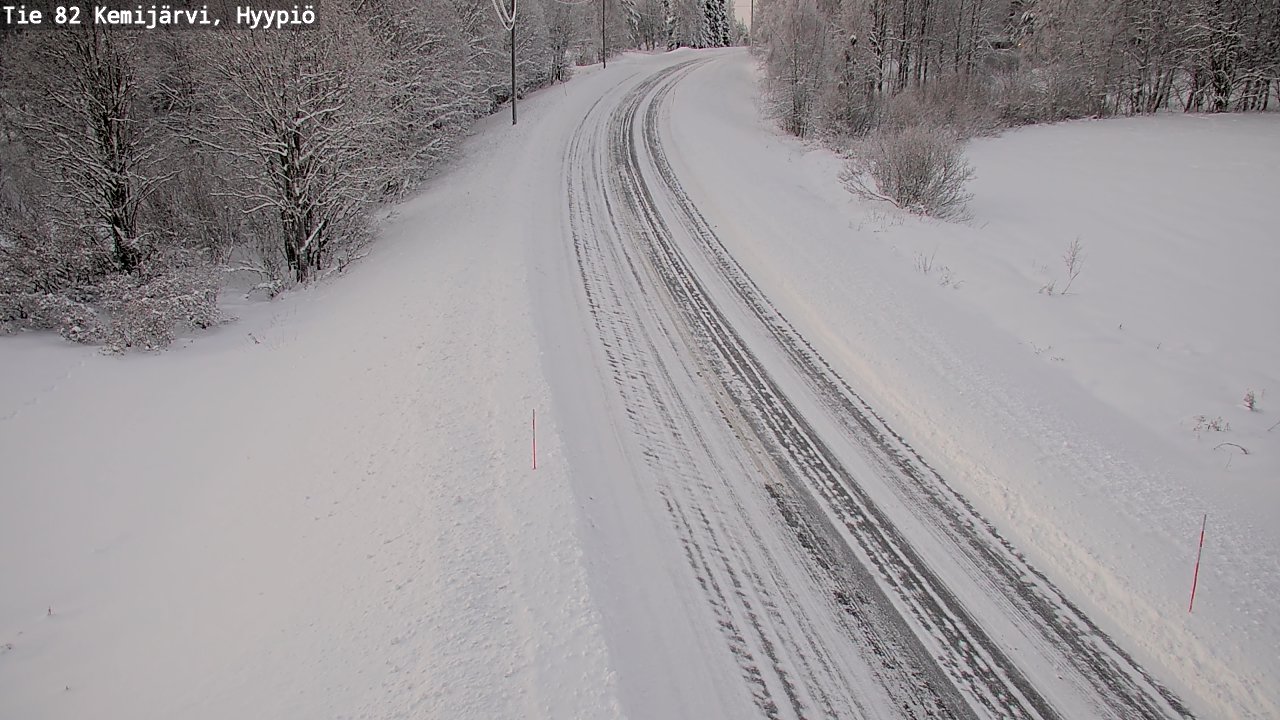 Weather Camera Image Road 82 Kemijärvi, Hyypiö, Kemijärvi, Lappi