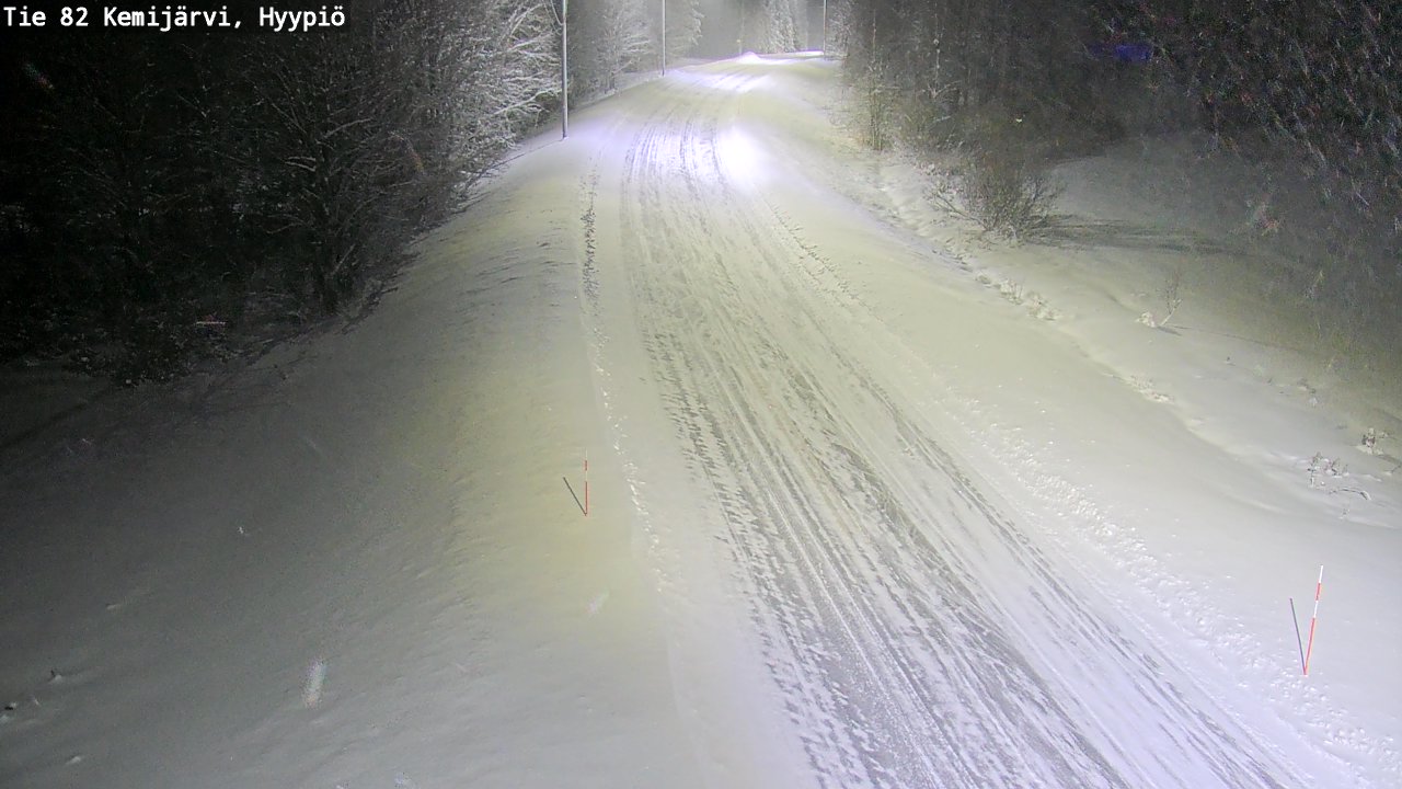 Weather Camera Image Väg 5 Kemi träsk, hyypiö, Kemijärvi, Lappi