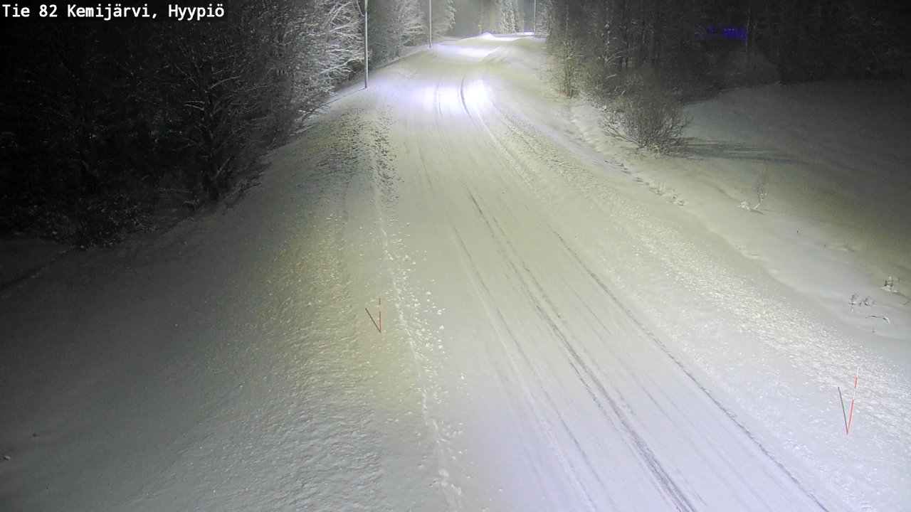 Weather Camera Image Road 82 Kemijärvi, Hyypiö, Kemijärvi, Lappi