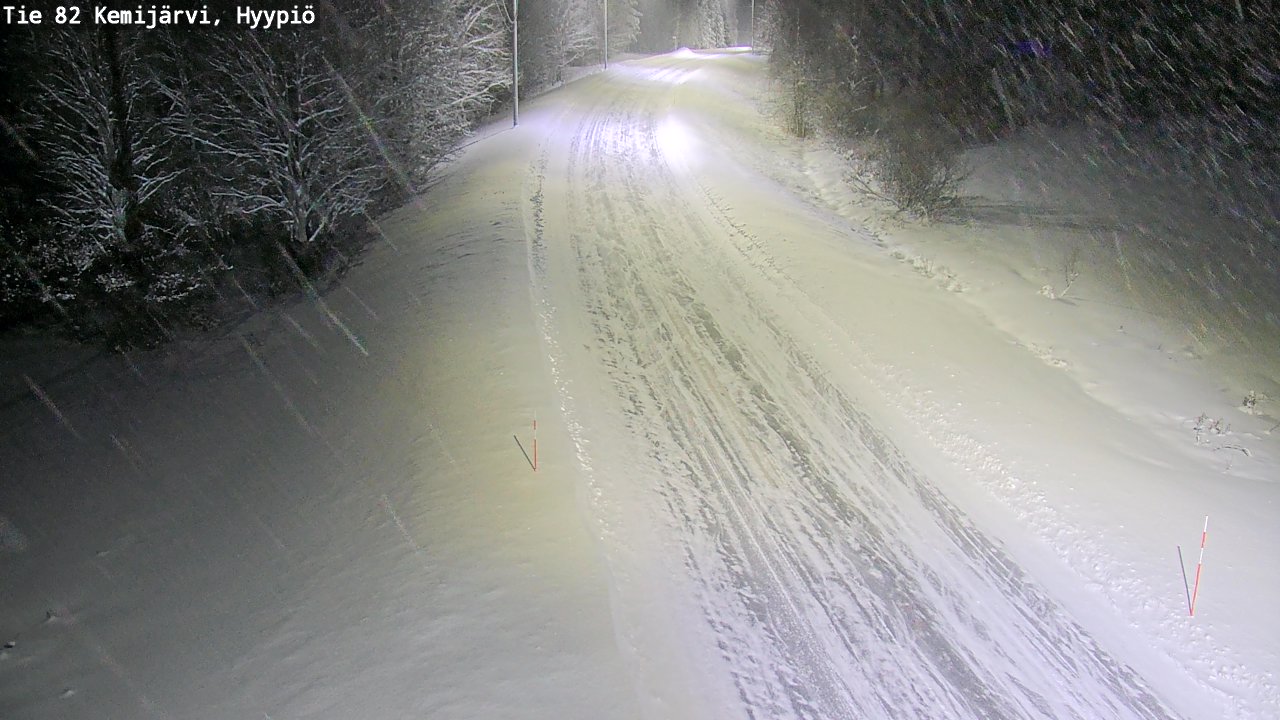 Weather Camera Image Väg 5 Kemi träsk, hyypiö, Kemijärvi, Lappi