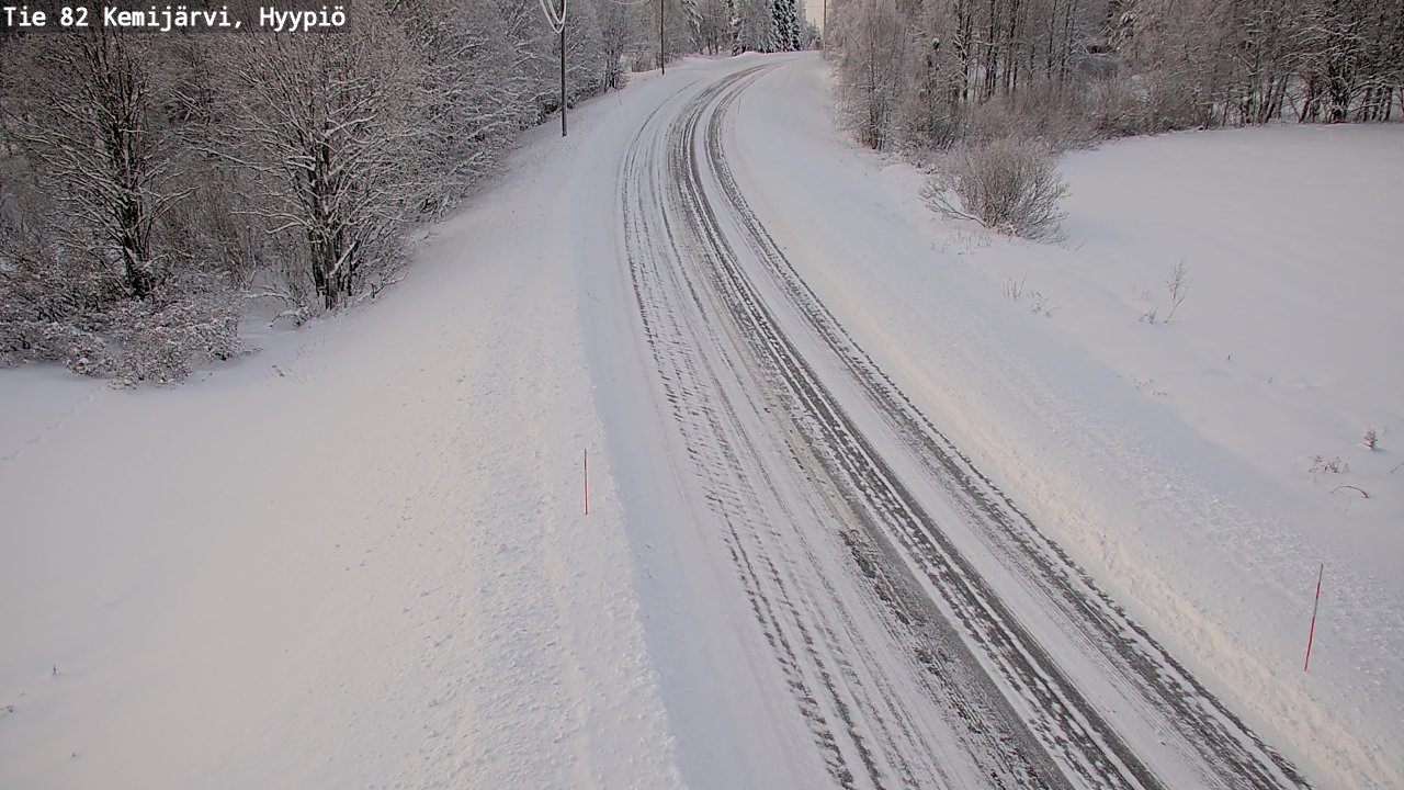 Weather Camera Image Road 82 Kemijärvi, Hyypiö, Kemijärvi, Lappi