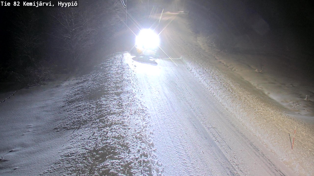 Weather Camera Image Road 82 Kemijärvi, Hyypiö, Kemijärvi, Lappi