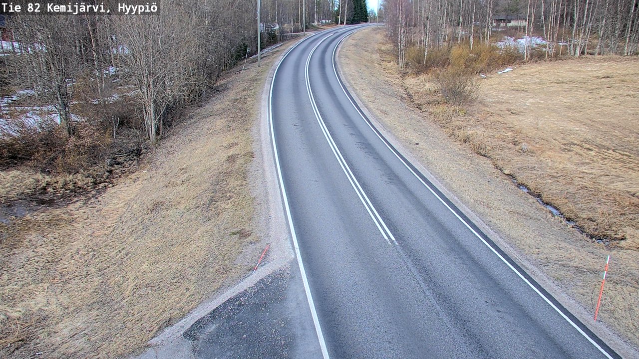 Weather Camera Image Road 82 Kemijärvi, Hyypiö, Kemijärvi, Lappi