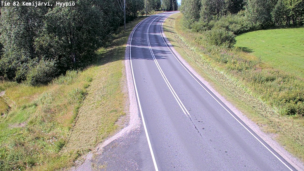 Weather Camera Image Road 82 Kemijärvi, Hyypiö, Kemijärvi, Lappi