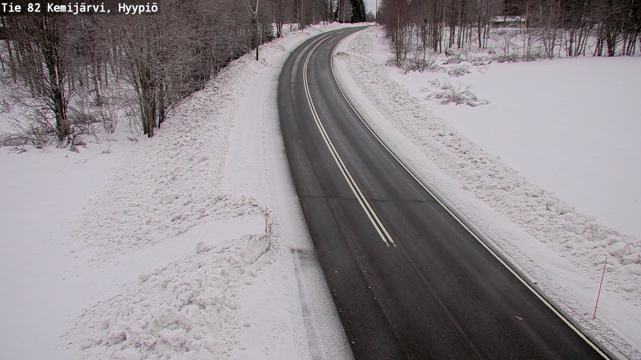 Weather Camera Image Väg 5 Kemi träsk, hyypiö, Kemijärvi, Lappi