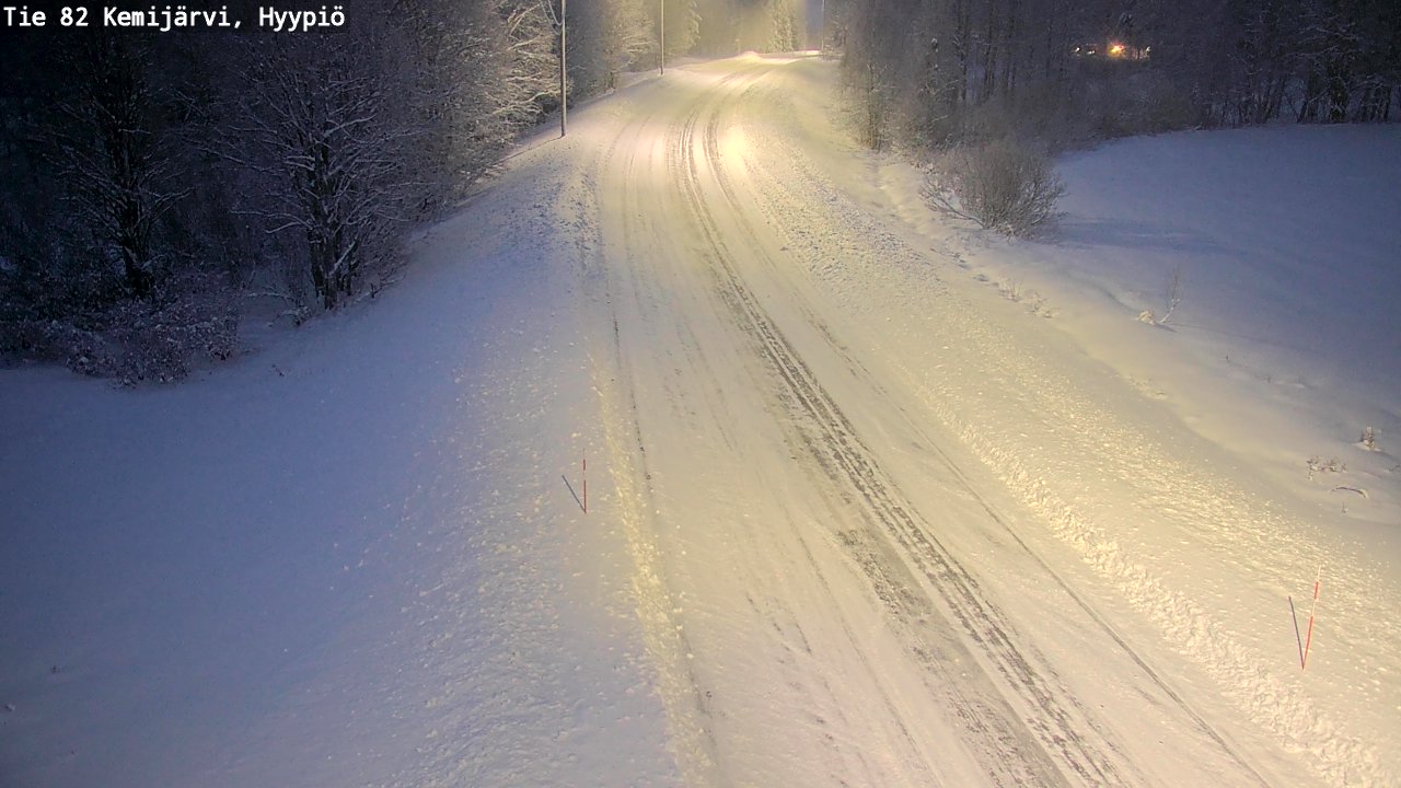 Weather Camera Image Road 82 Kemijärvi, Hyypiö, Kemijärvi, Lappi