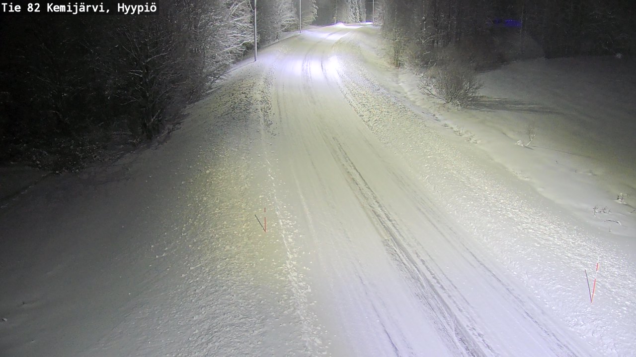 Weather Camera Image Road 82 Kemijärvi, Hyypiö, Kemijärvi, Lappi