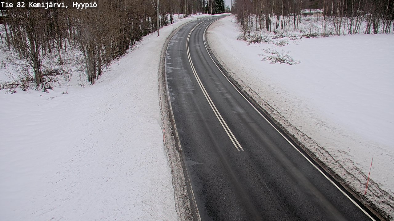 Weather Camera Image Road 82 Kemijärvi, Hyypiö, Kemijärvi, Lappi