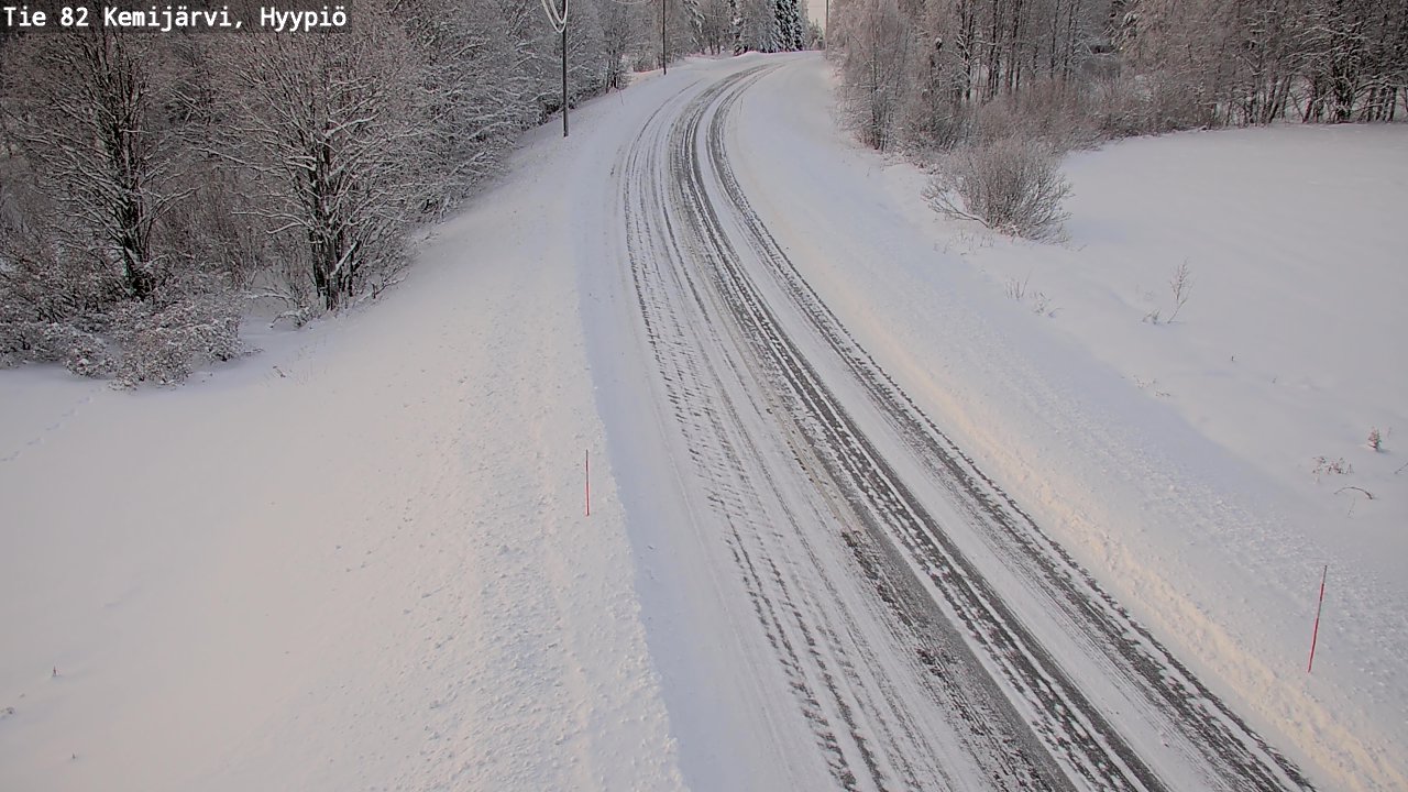 Weather Camera Image Road 82 Kemijärvi, Hyypiö, Kemijärvi, Lappi