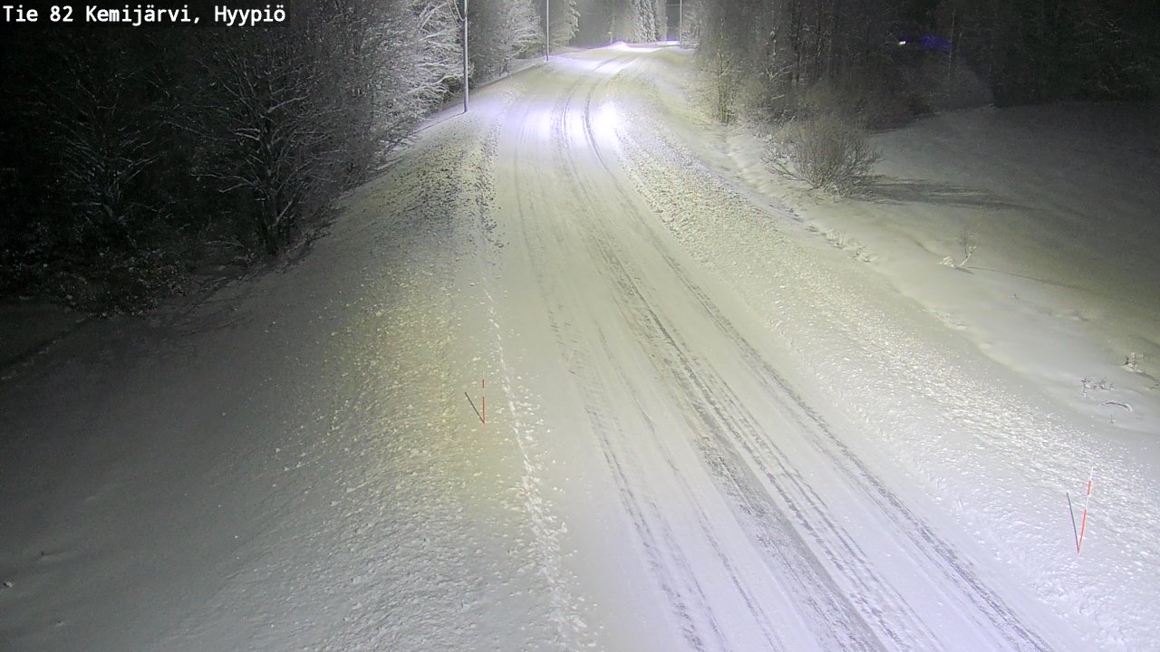 Weather Camera Image Road 82 Kemijärvi, Hyypiö, Kemijärvi, Lappi