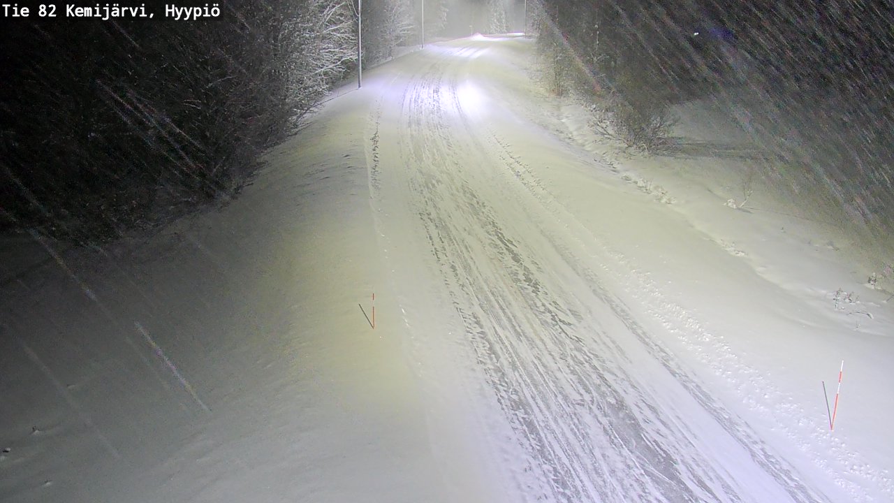 Weather Camera Image Väg 5 Kemi träsk, hyypiö, Kemijärvi, Lappi