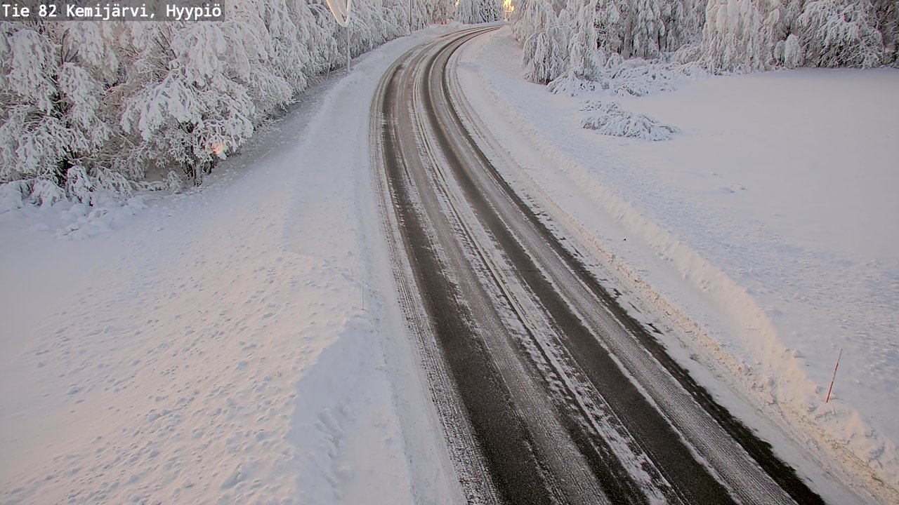 Weather Camera Image Väg 5 Kemi träsk, hyypiö, Kemijärvi, Lappi