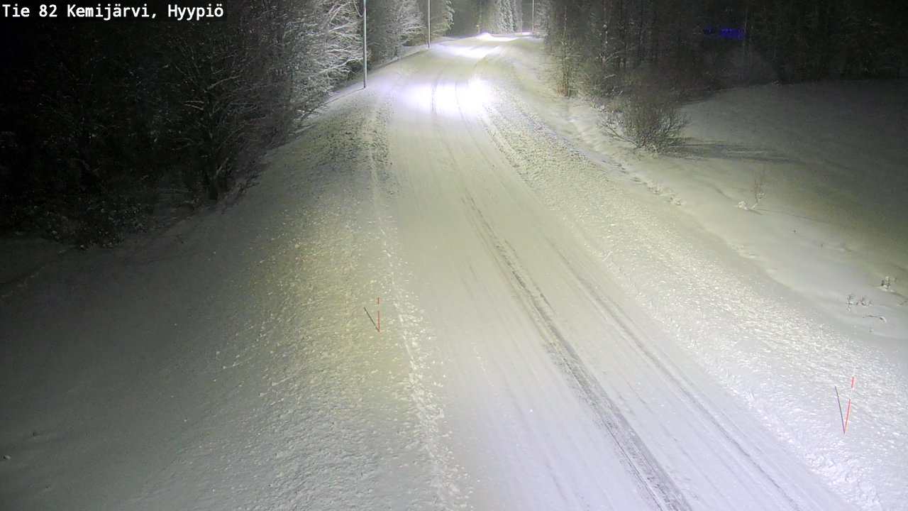 Weather Camera Image Road 82 Kemijärvi, Hyypiö, Kemijärvi, Lappi