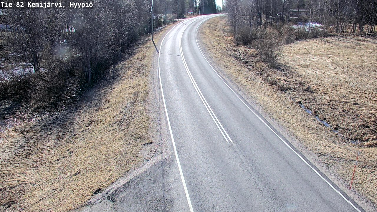 Weather Camera Image Road 82 Kemijärvi, Hyypiö, Kemijärvi, Lappi