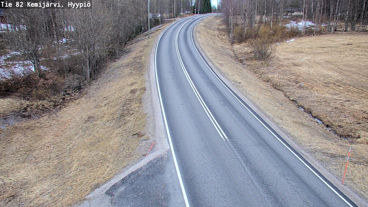 Weather Camera Image Road 82 Kemijärvi, Hyypiö, Kemijärvi, Lappi
