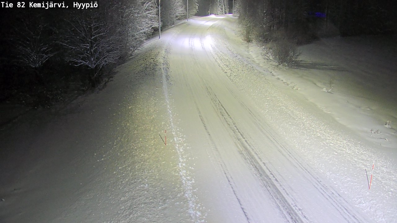 Weather Camera Image Road 82 Kemijärvi, Hyypiö, Kemijärvi, Lappi
