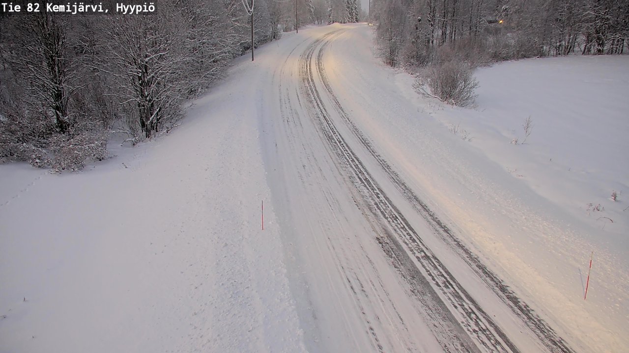 Weather Camera Image Road 82 Kemijärvi, Hyypiö, Kemijärvi, Lappi