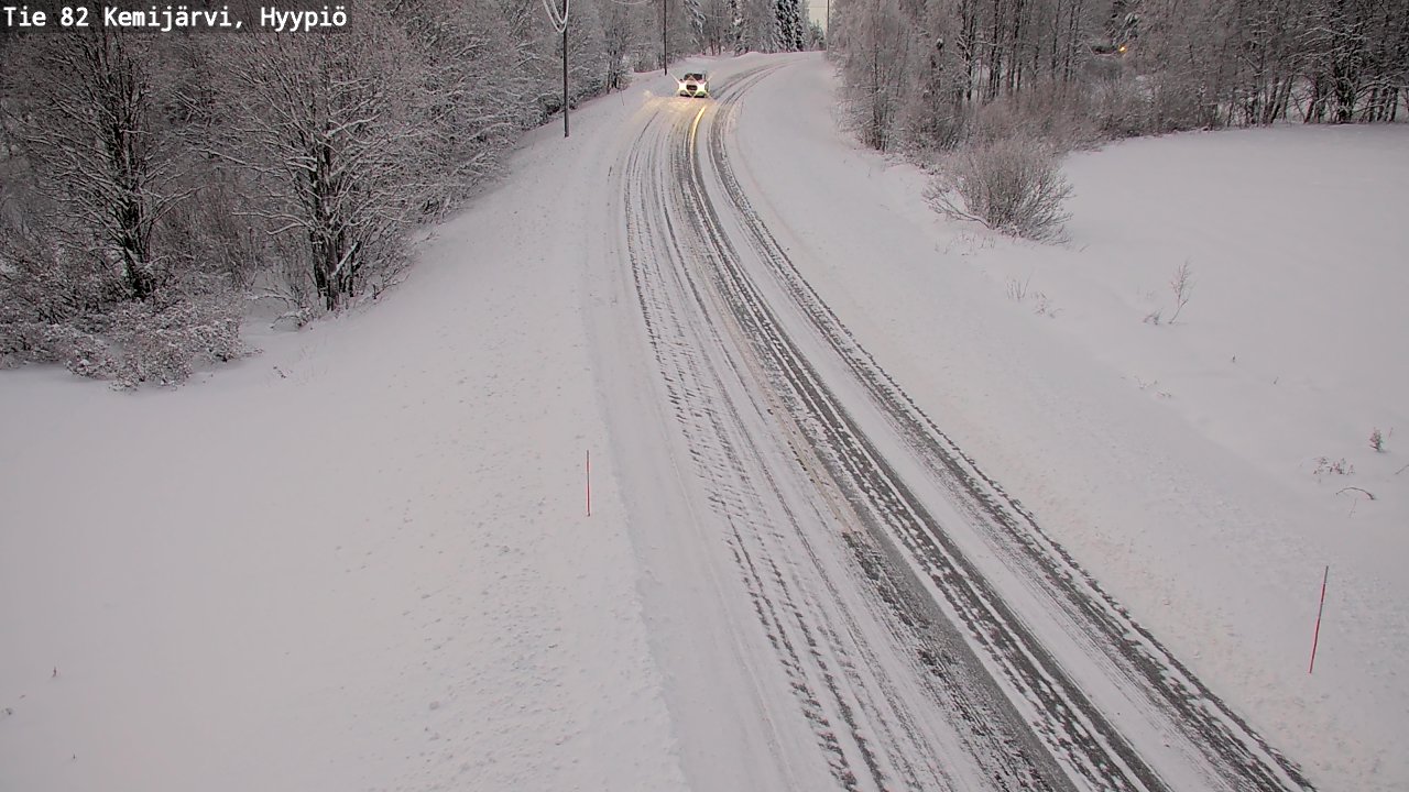 Weather Camera Image Road 82 Kemijärvi, Hyypiö, Kemijärvi, Lappi
