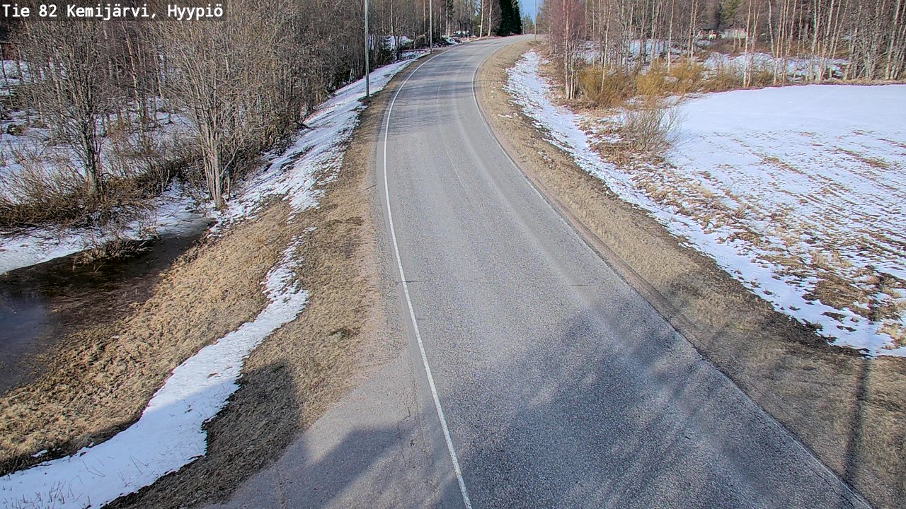 Weather Camera Image Väg 5 Kemi träsk, hyypiö, Kemijärvi, Lappi
