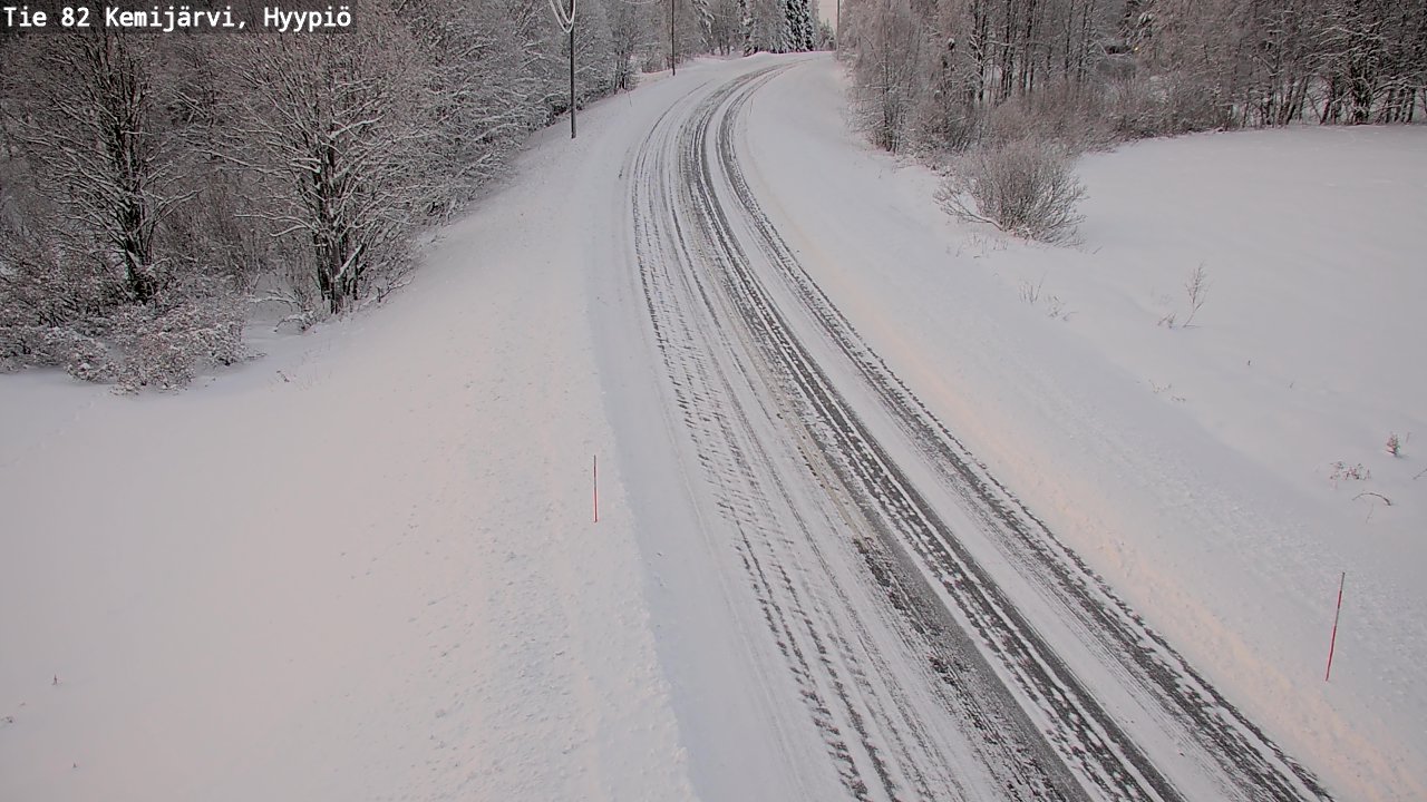 Weather Camera Image Road 82 Kemijärvi, Hyypiö, Kemijärvi, Lappi