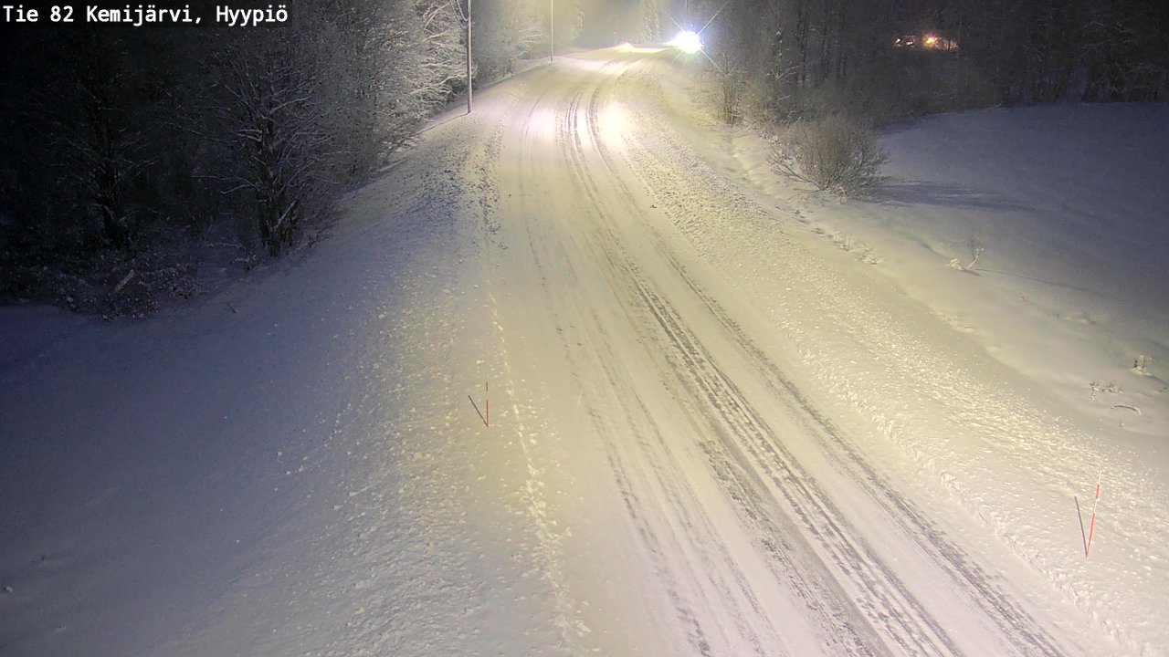 Weather Camera Image Road 82 Kemijärvi, Hyypiö, Kemijärvi, Lappi