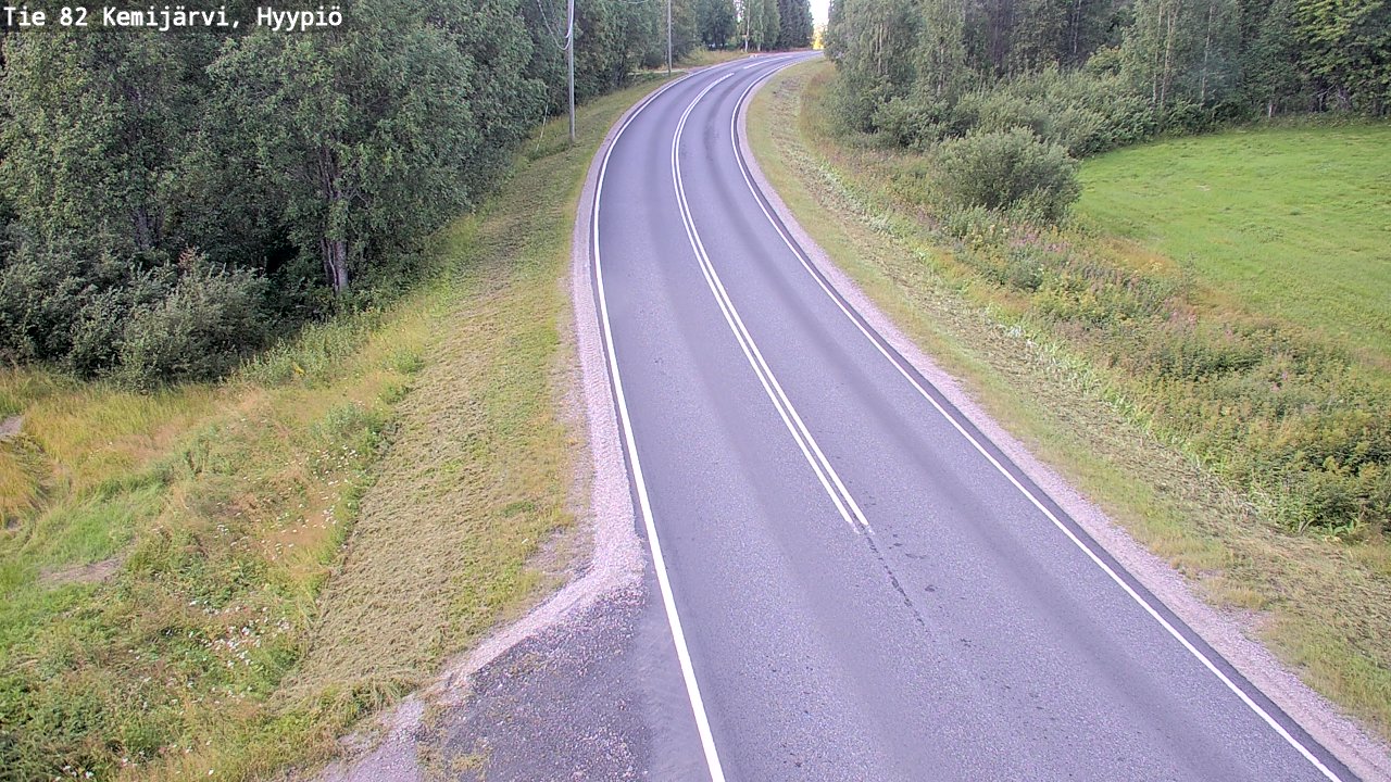 Weather Camera Image Road 82 Kemijärvi, Hyypiö, Kemijärvi, Lappi