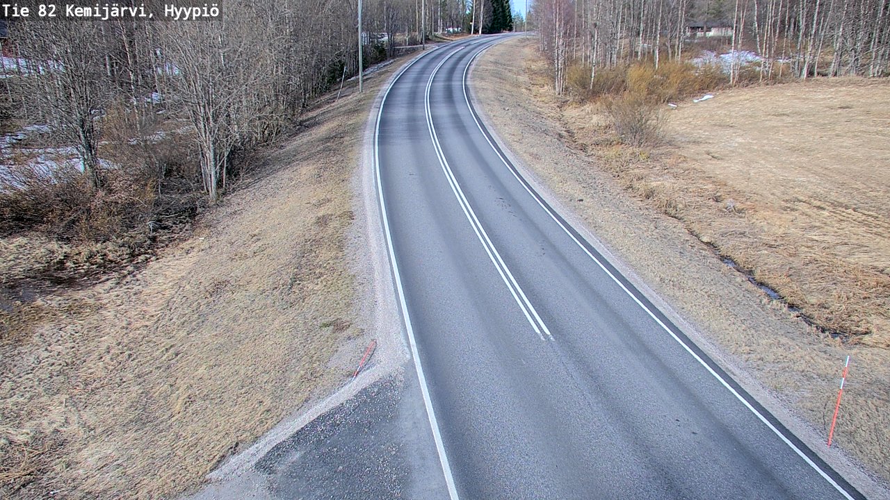 Weather Camera Image Road 82 Kemijärvi, Hyypiö, Kemijärvi, Lappi