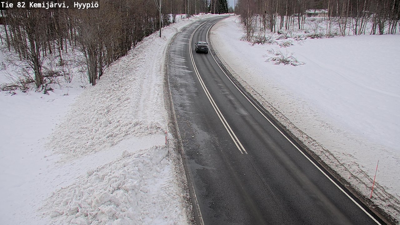Weather Camera Image Road 82 Kemijärvi, Hyypiö, Kemijärvi, Lappi