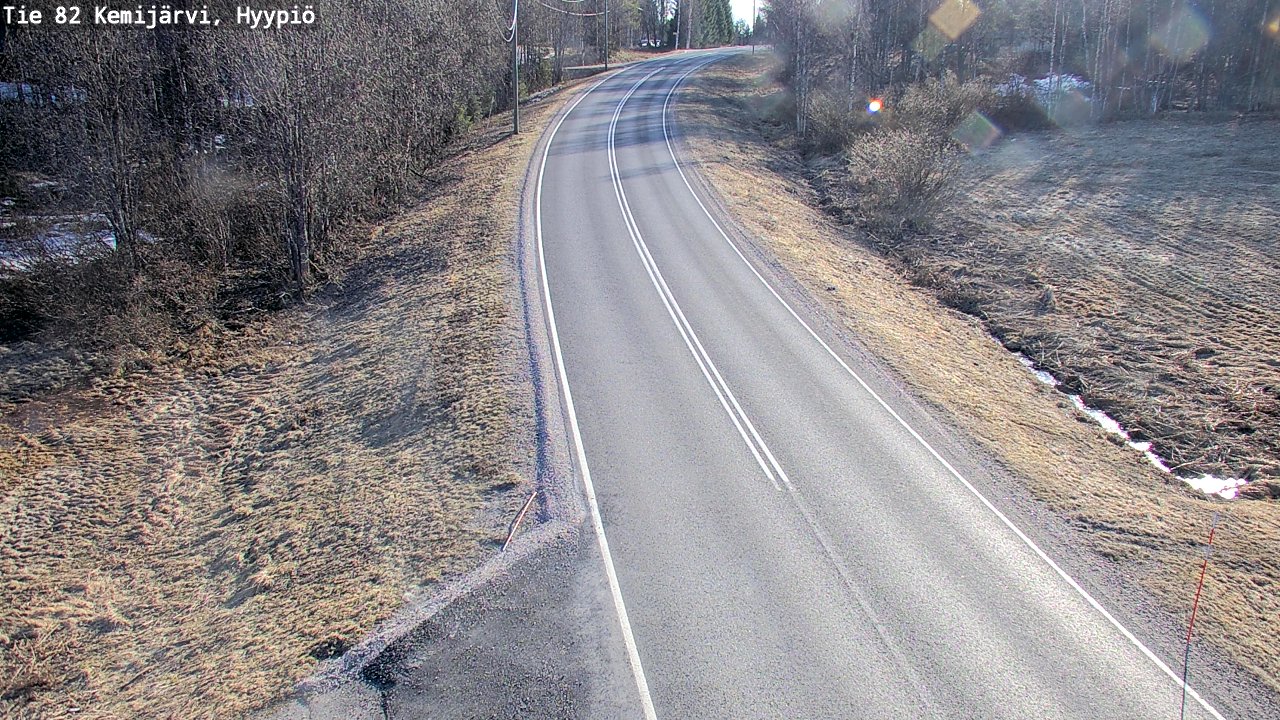 Weather Camera Image Road 82 Kemijärvi, Hyypiö, Kemijärvi, Lappi