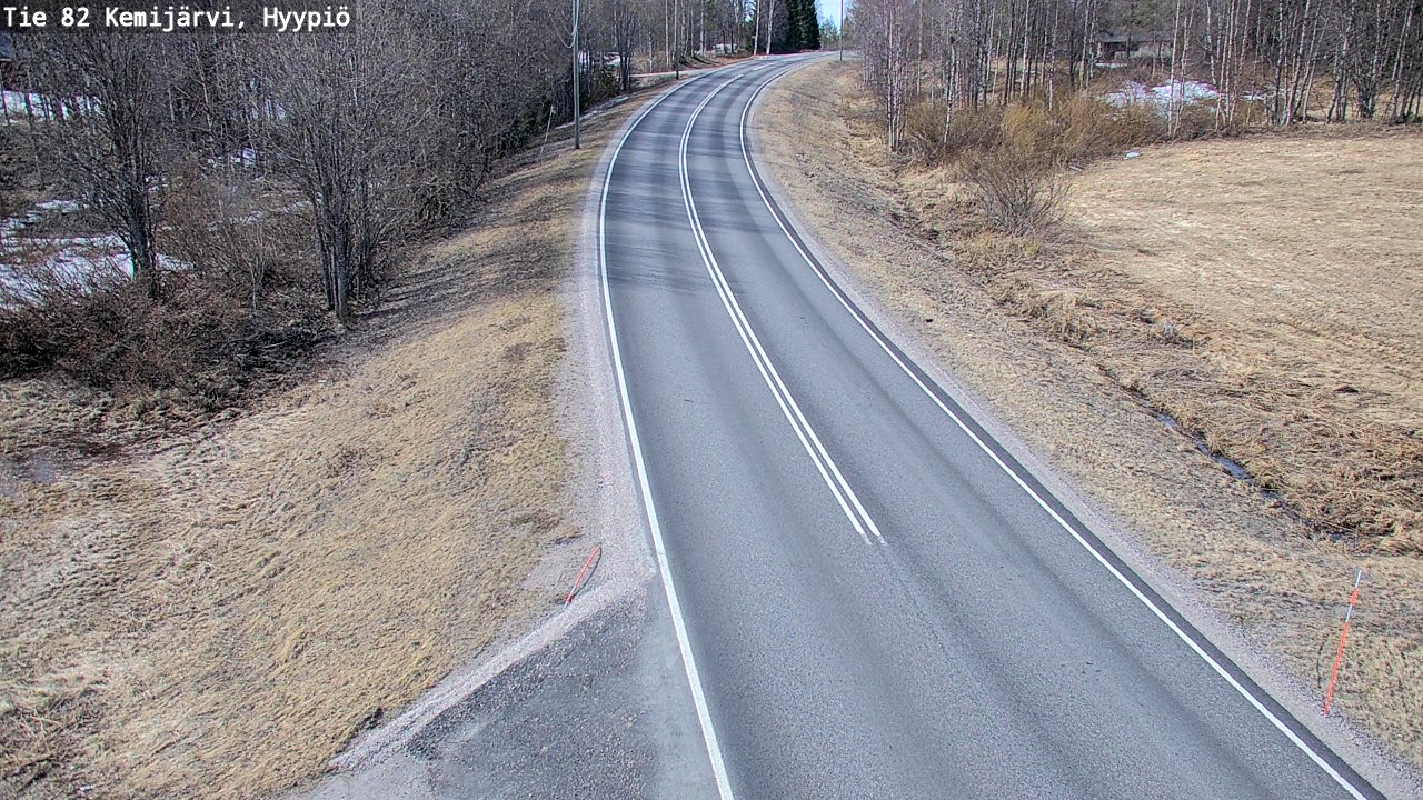 Weather Camera Image Road 82 Kemijärvi, Hyypiö, Kemijärvi, Lappi