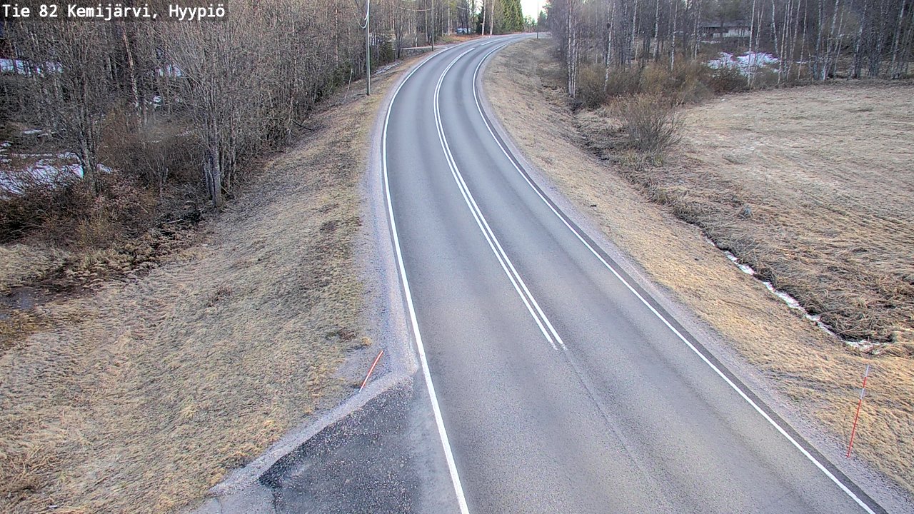 Weather Camera Image Väg 5 Kemi träsk, hyypiö, Kemijärvi, Lappi