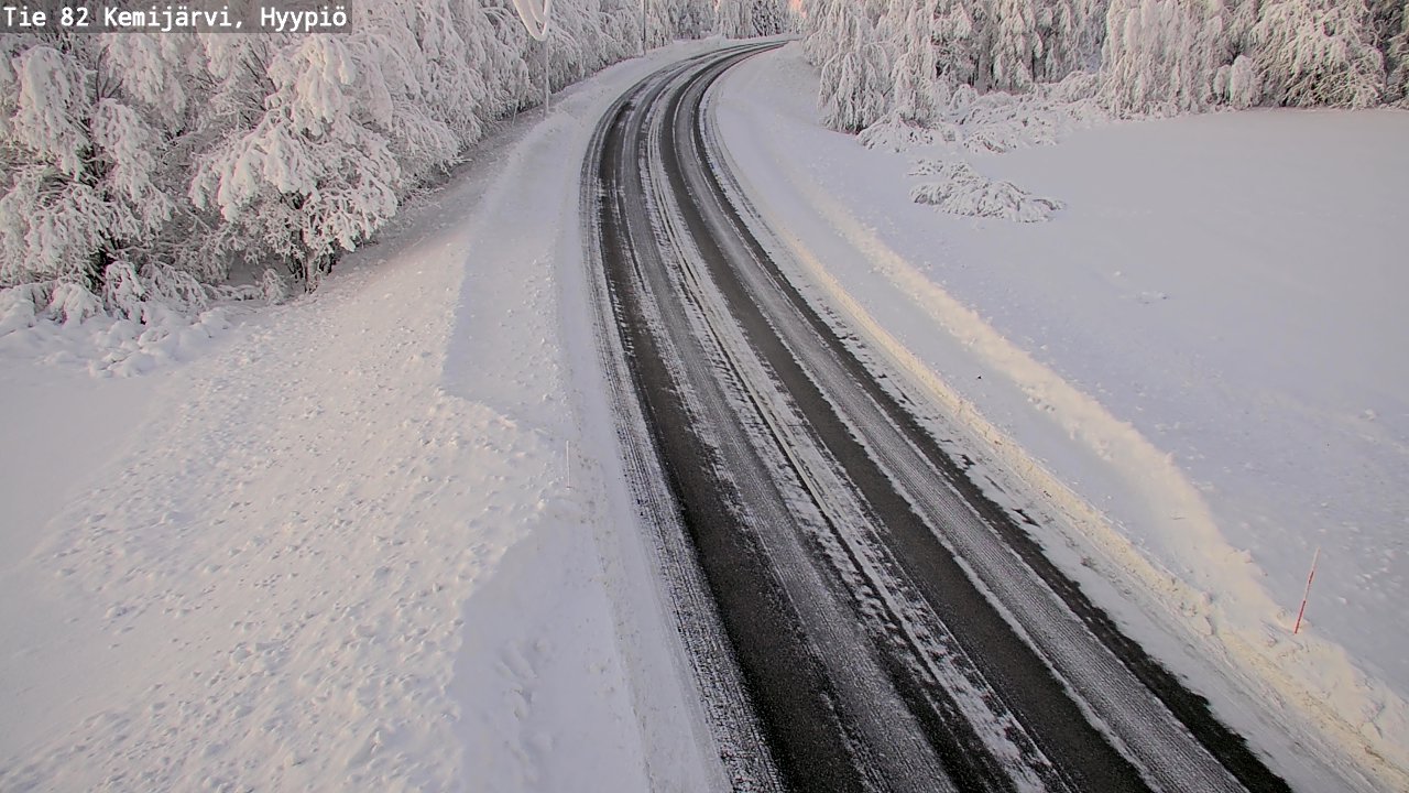 Weather Camera Image Väg 5 Kemi träsk, hyypiö, Kemijärvi, Lappi