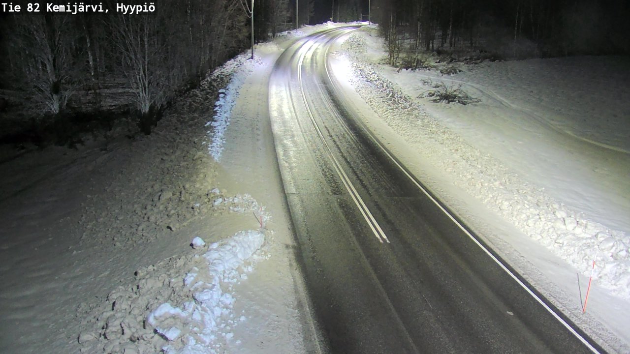 Weather Camera Image Väg 5 Kemi träsk, hyypiö, Kemijärvi, Lappi