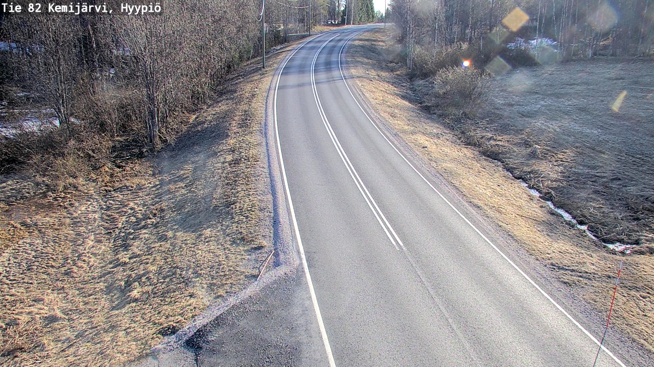 Weather Camera Image Road 82 Kemijärvi, Hyypiö, Kemijärvi, Lappi