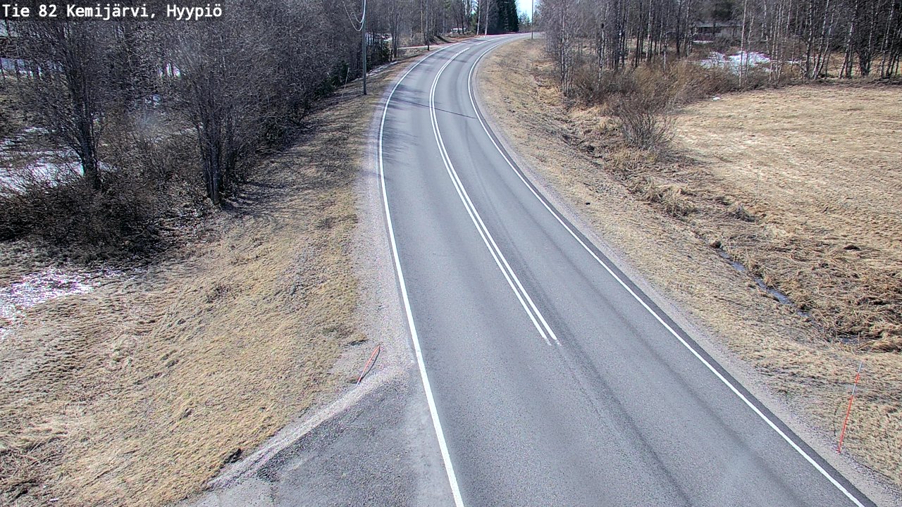 Weather Camera Image Road 82 Kemijärvi, Hyypiö, Kemijärvi, Lappi