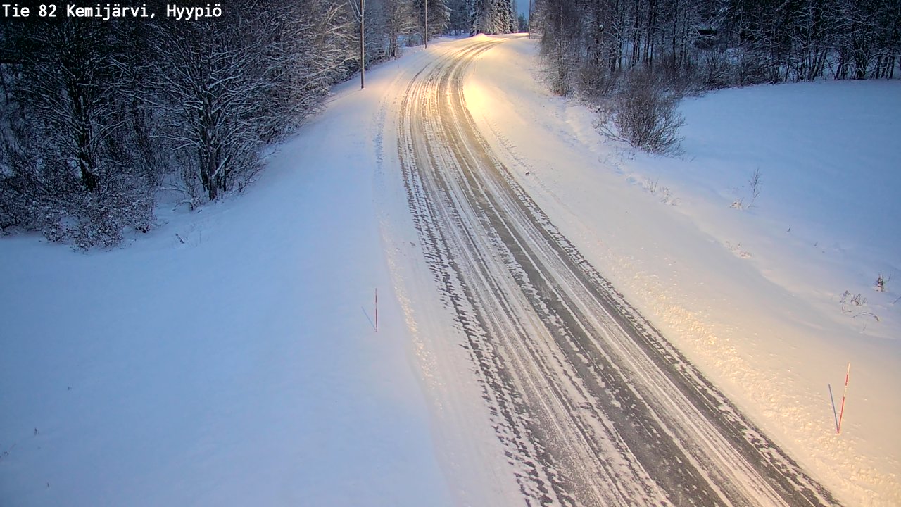 Weather Camera Image Väg 5 Kemi träsk, hyypiö, Kemijärvi, Lappi