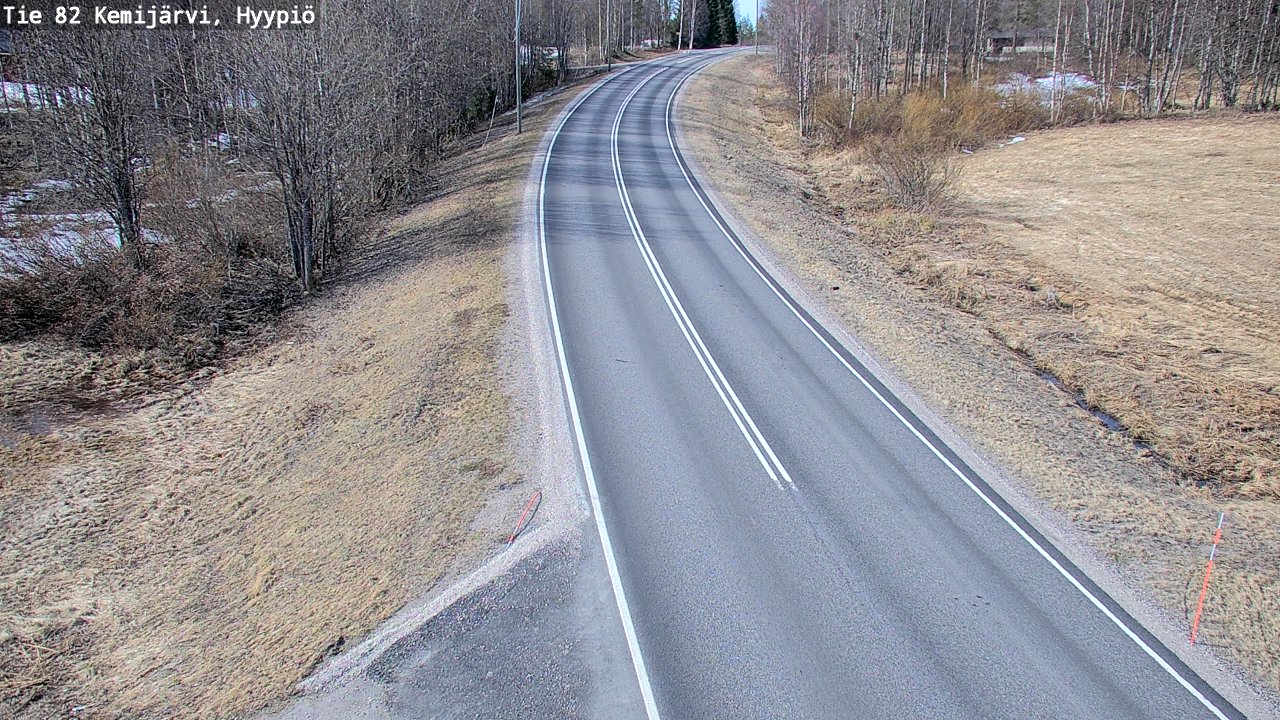 Weather Camera Image Road 82 Kemijärvi, Hyypiö, Kemijärvi, Lappi