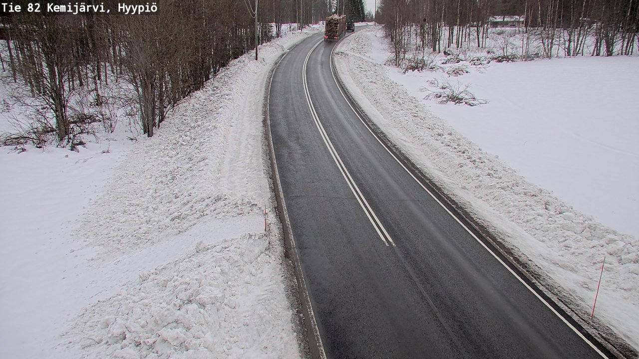 Weather Camera Image Väg 5 Kemi träsk, hyypiö, Kemijärvi, Lappi