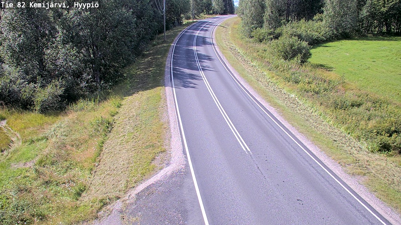Weather Camera Image Road 82 Kemijärvi, Hyypiö, Kemijärvi, Lappi