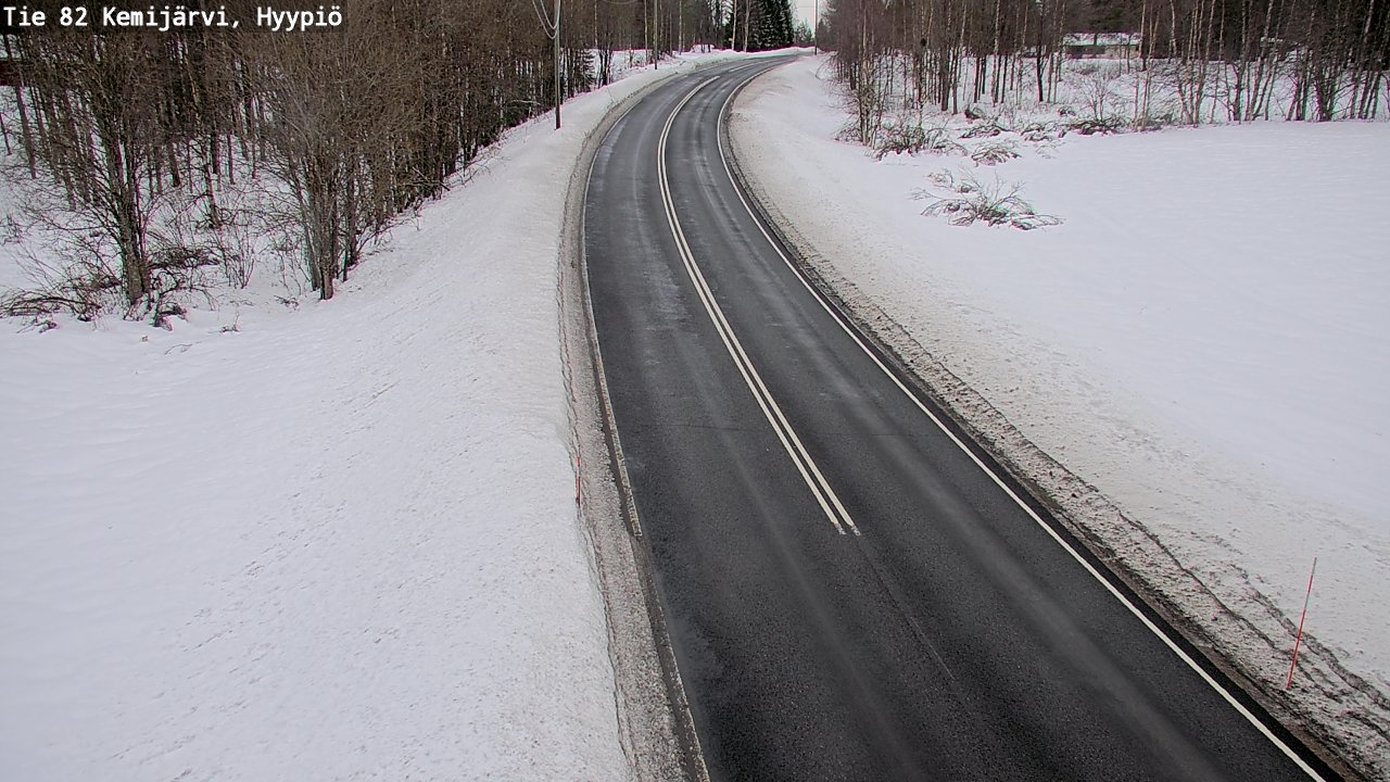 Weather Camera Image Road 82 Kemijärvi, Hyypiö, Kemijärvi, Lappi