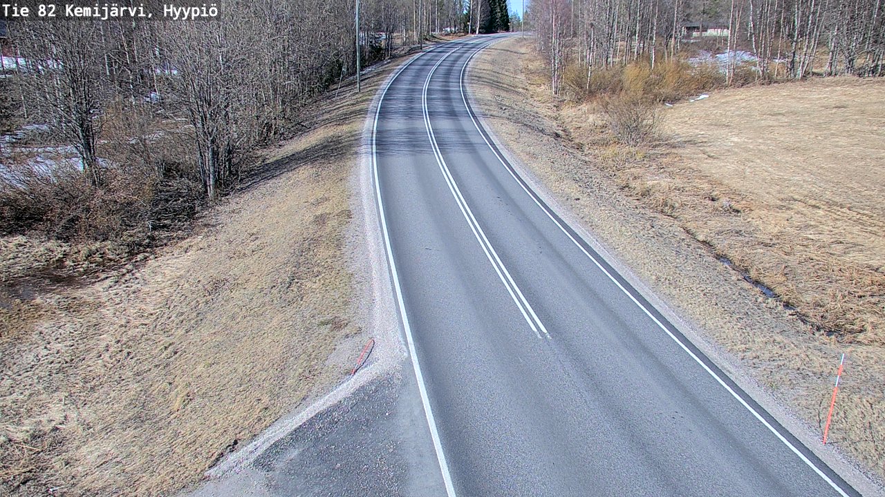 Weather Camera Image Road 82 Kemijärvi, Hyypiö, Kemijärvi, Lappi